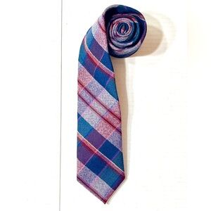 Plaid Blue and Purple Men's‎ Tie